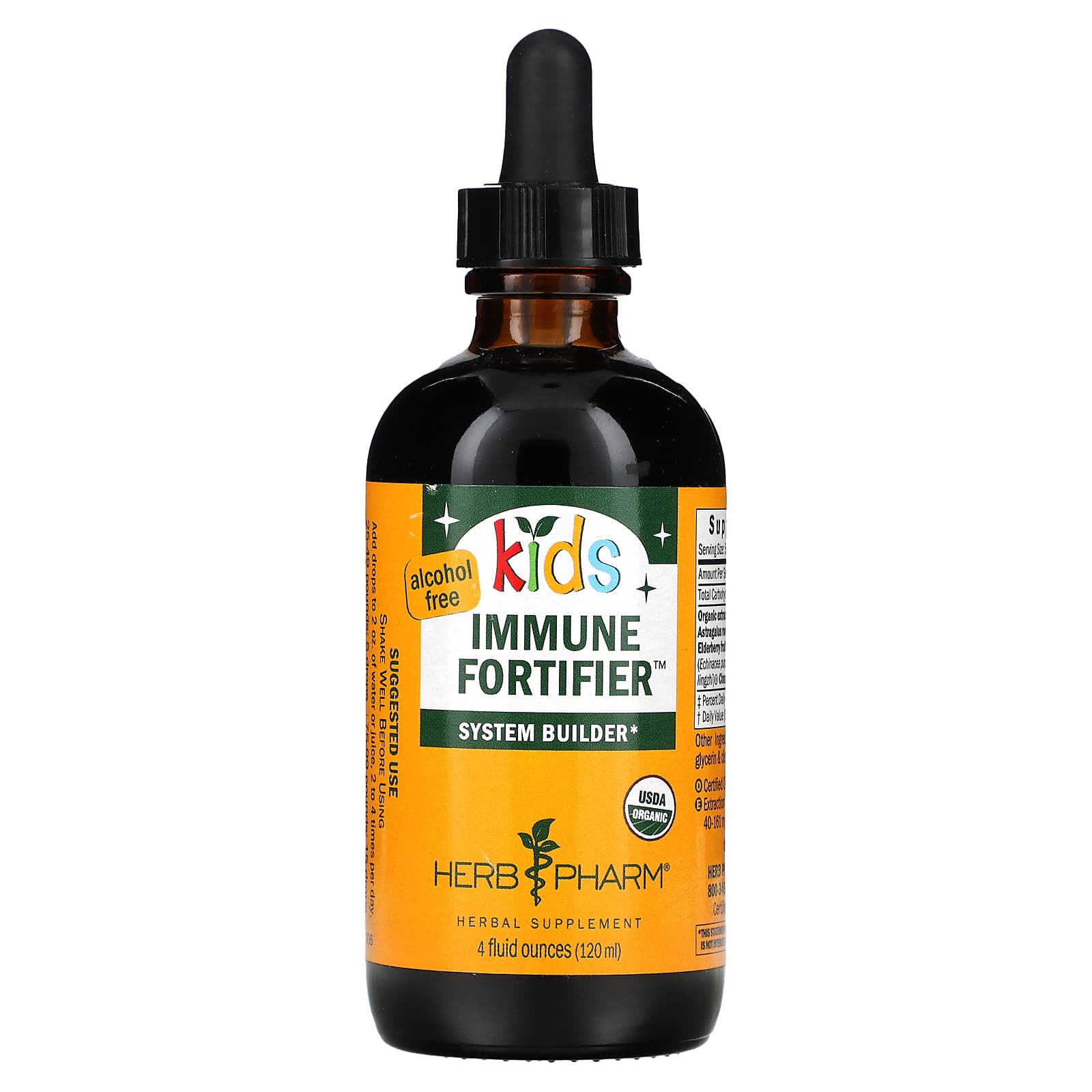 Herb Pharm Kids Immune Fortifier - USDA Organic, Alcohol-Free - Image 1