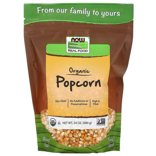 NOW Foods, Real Food, Organic Popcorn, 24 oz (680 g) - Image 1