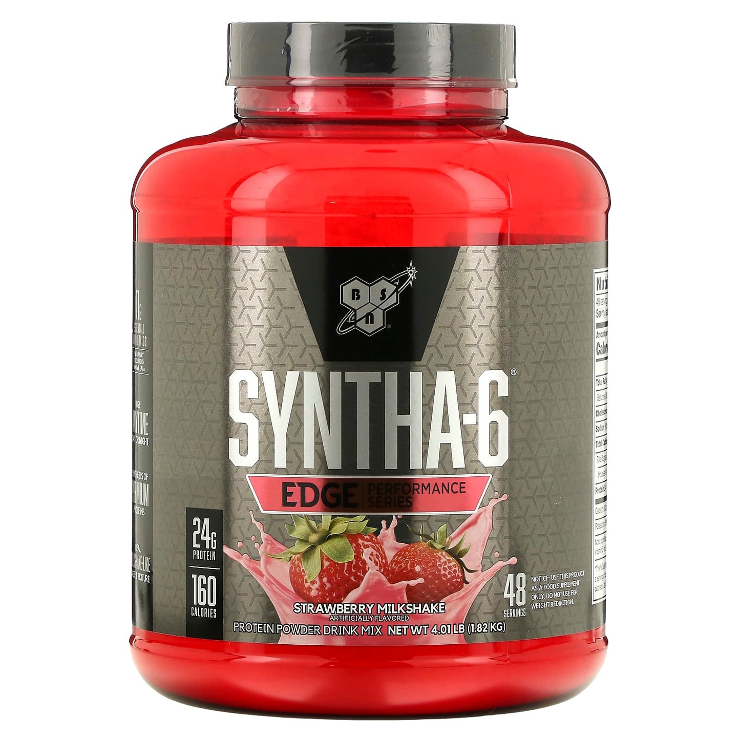 BSN Syntha-6 Edge Protein Powder - Strawberry Milkshake, 24g Protein - Image 1