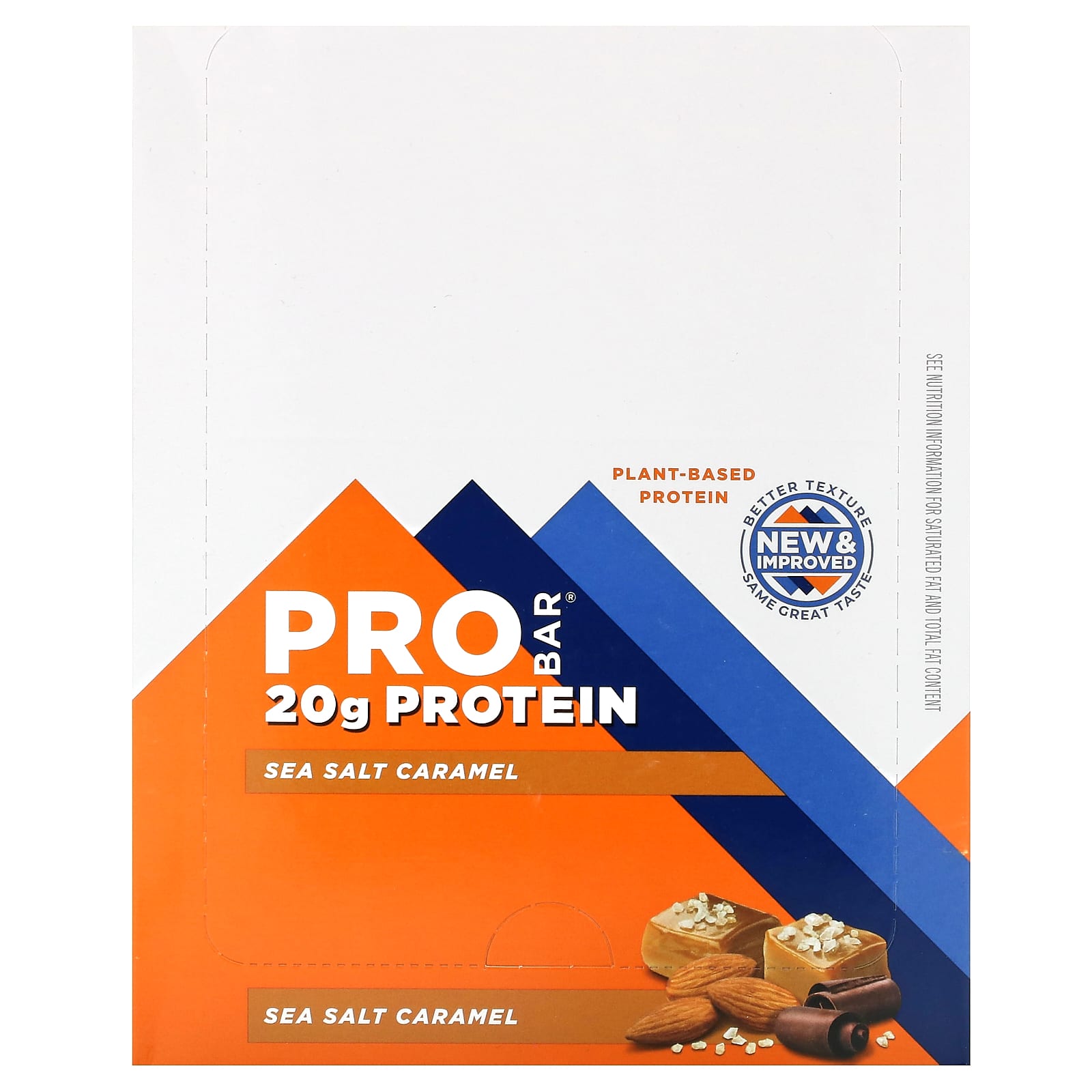 ProBar, Protein Bar, Sea Salt Caramel, 12 Bars, 2.47 oz (70 g) Each - Image 1