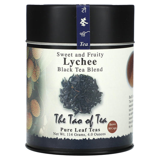 The Tao of Tea, Black Tea Blend, Lychee, 4 oz (114 g) - Image 1