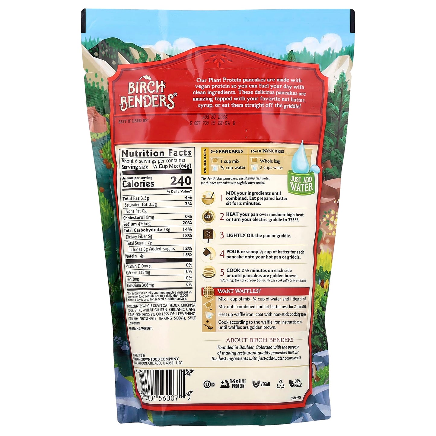 Plant-Based Pancake & Waffle Mix by Birch Benders - 14 oz - Image 2
