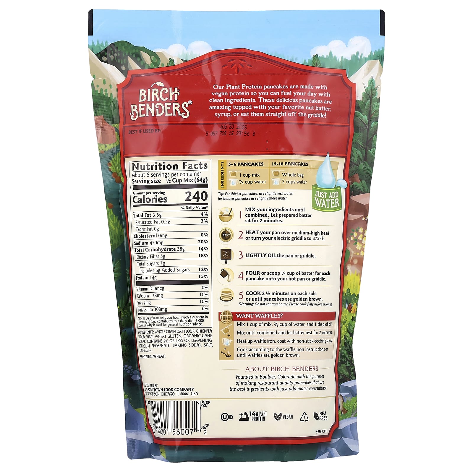 Plant-Based Pancake & Waffle Mix by Birch Benders - 14 oz - Image 2