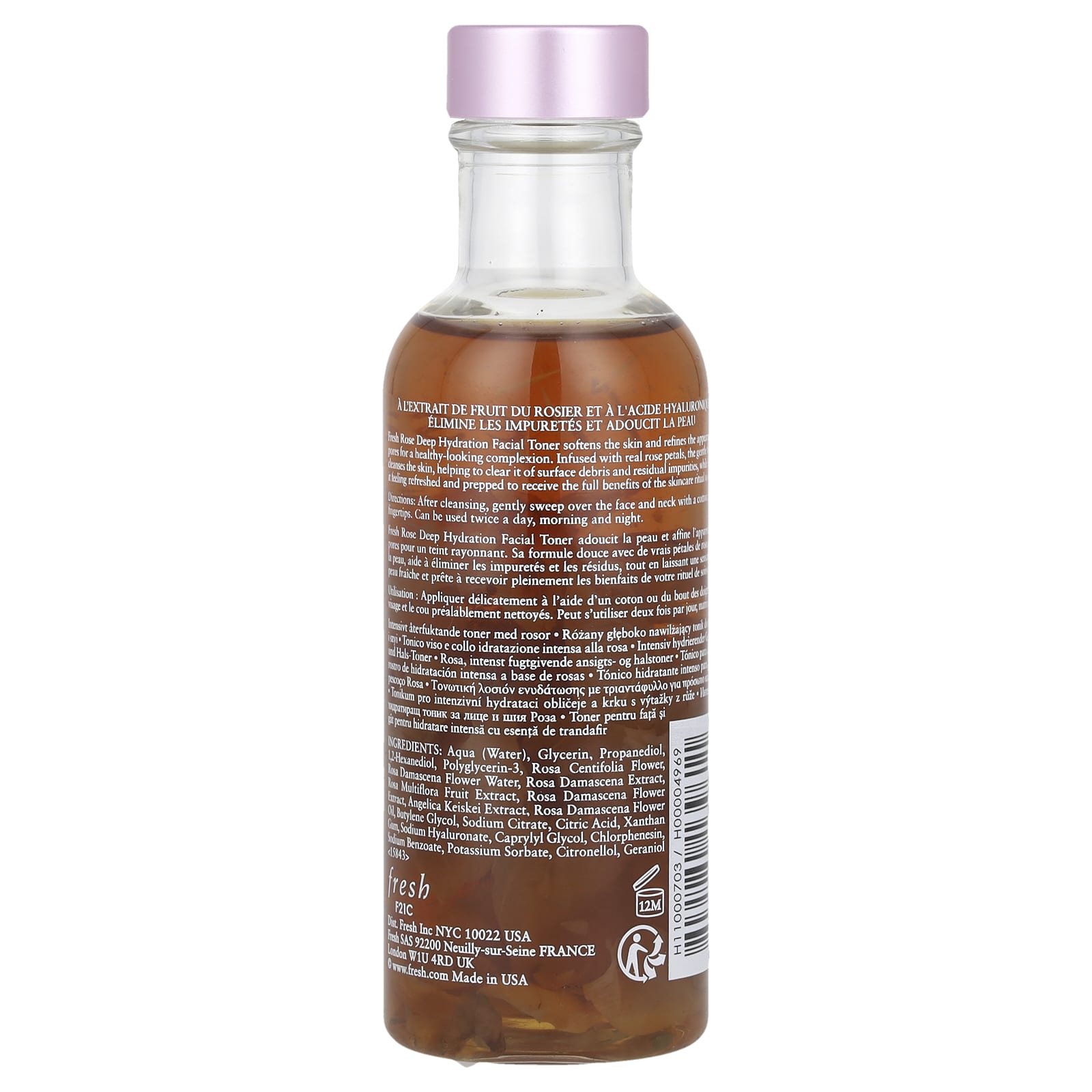 Rose Deep Hydration Facial Toner by Fresh - 100ml - Image 2