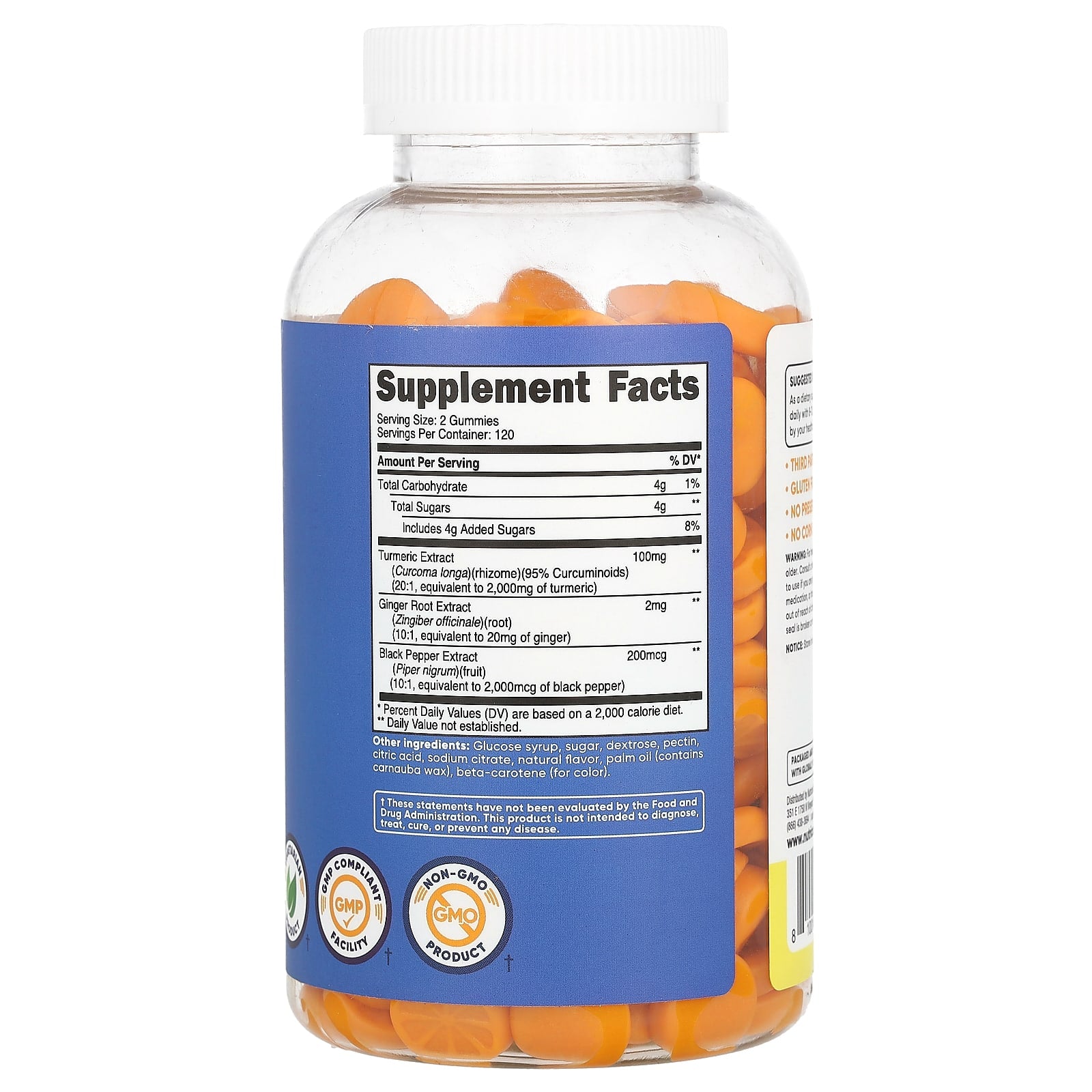 Nutricost, Turmeric, Lemon, 240 Gummies - Image 2