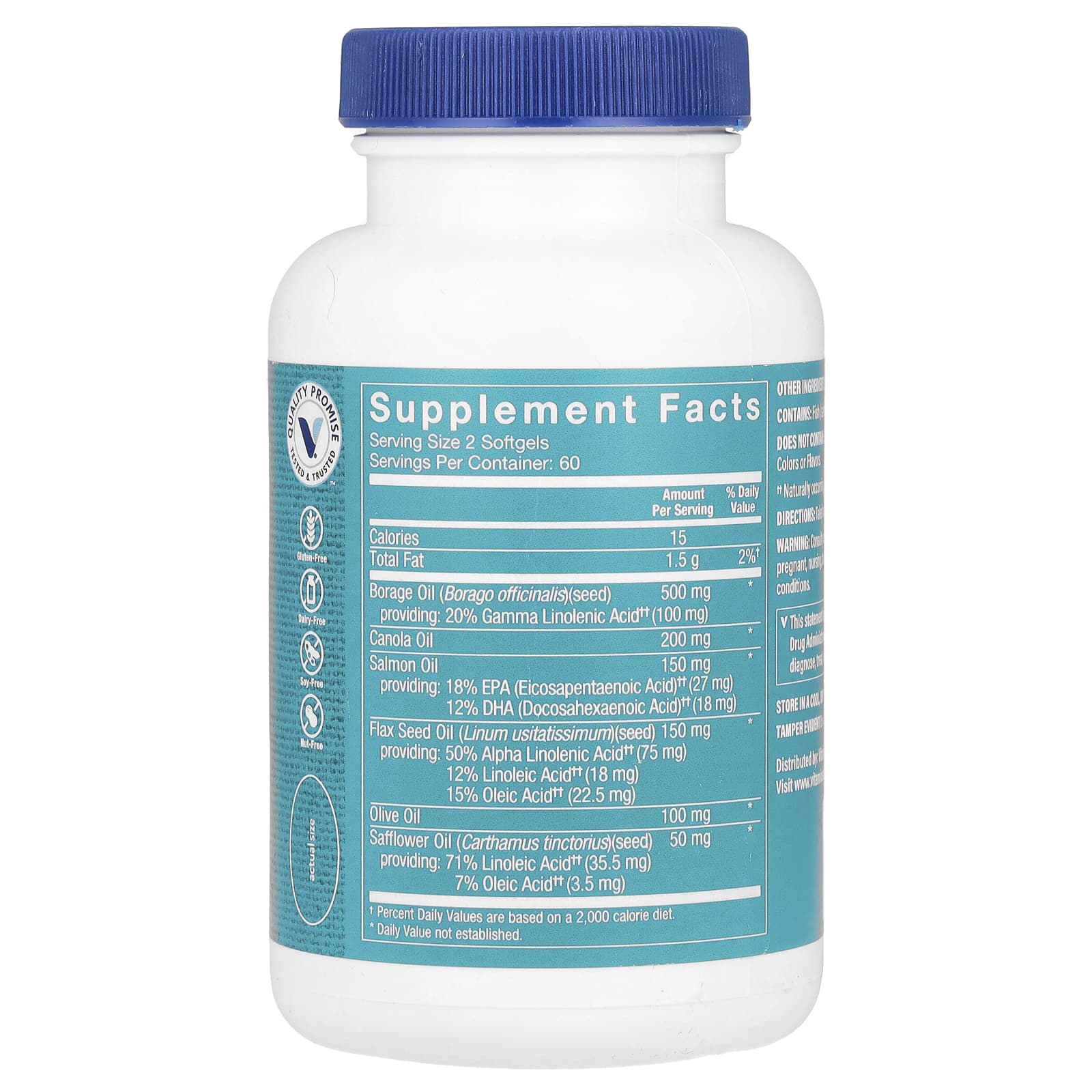 The Vitamin Shoppe, Omega 3-6-9, 120 Softgels - Image 2