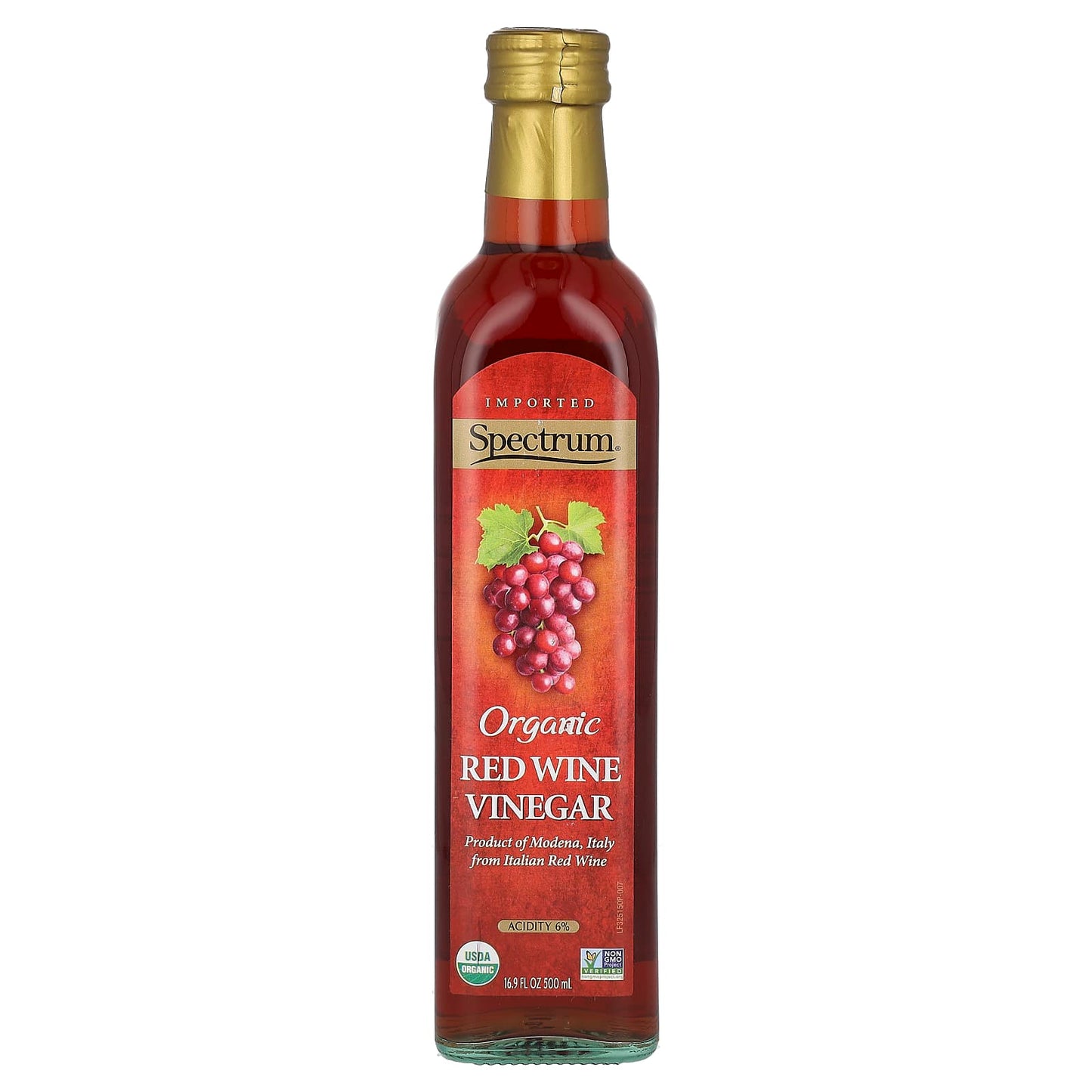 Spectrum Culinary, Organic Red Wine Vinegar, 16.9 fl oz (500 ml) - Image 1