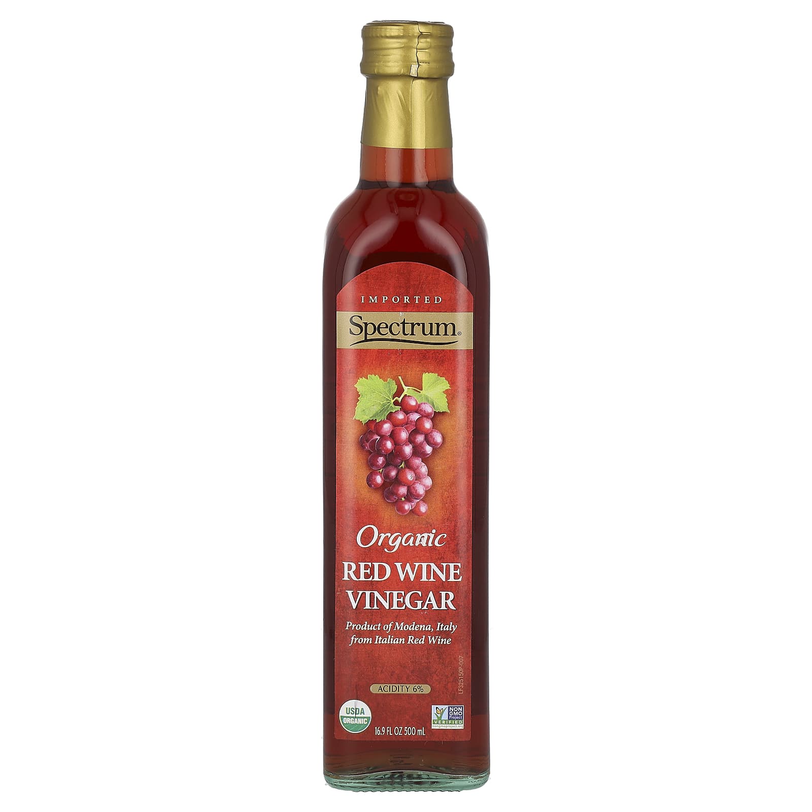 Spectrum Culinary, Organic Red Wine Vinegar, 16.9 fl oz (500 ml) - Image 1