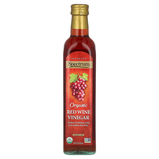 Spectrum Culinary, Organic Red Wine Vinegar, 16.9 fl oz (500 ml) - Image 1