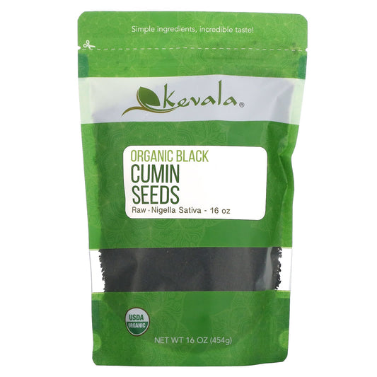 Kevala, Organic Black Cumin Seeds, Raw, 16 oz (454 g) - Image 1