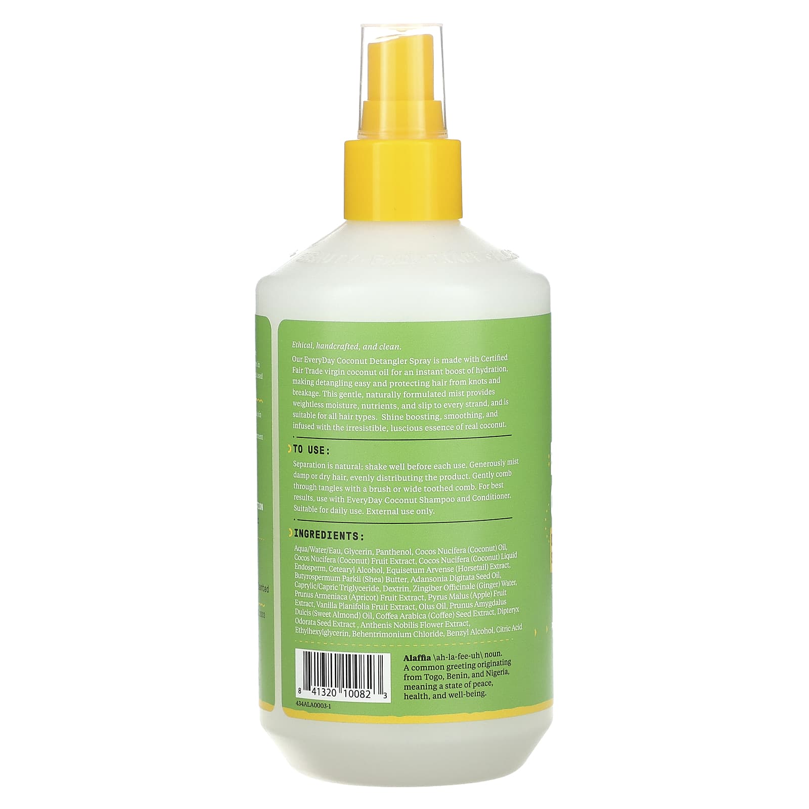Alaffia Coconut Detangler Spray for All Hair Types - 12 fl oz - Image 2