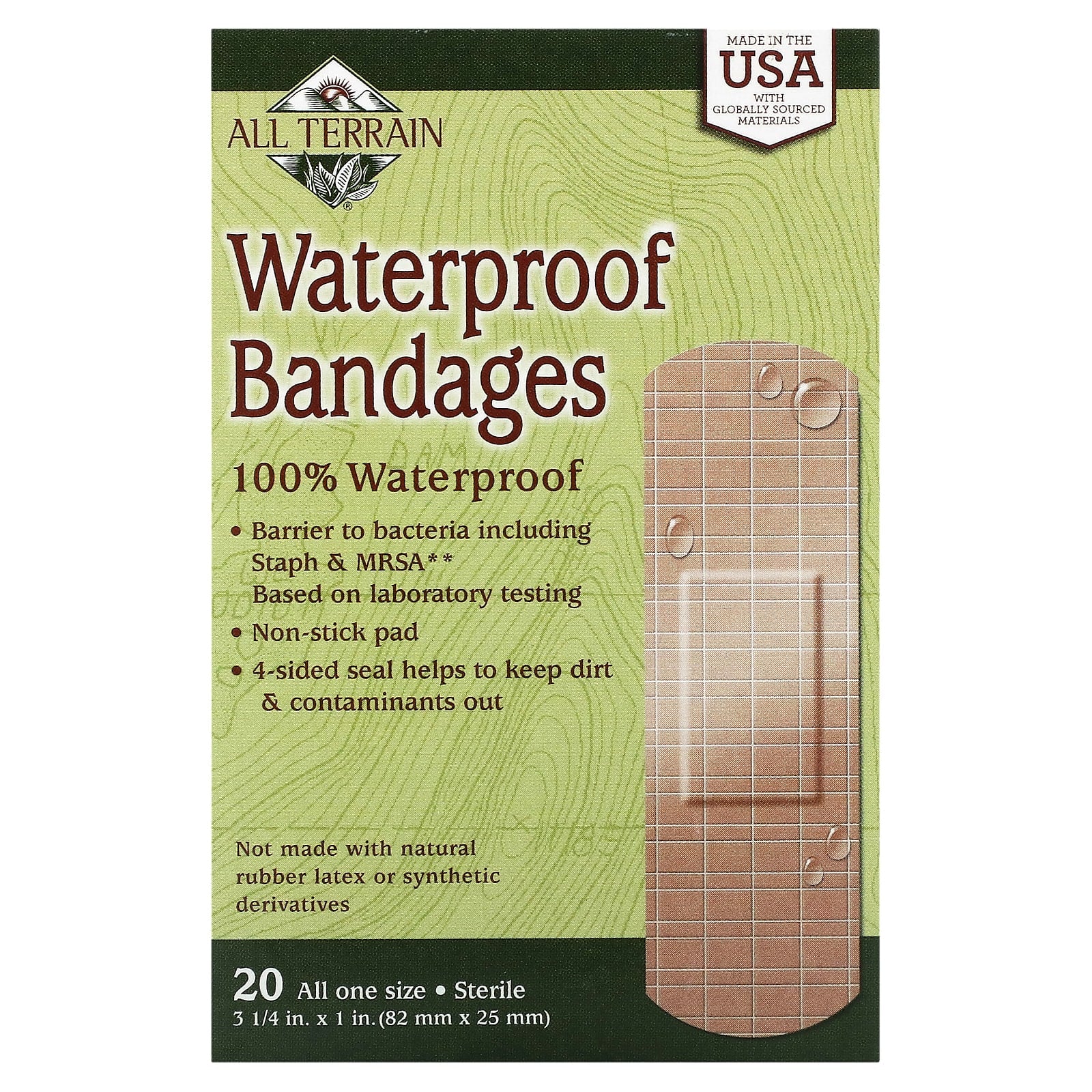Waterproof Bandages for Minor Cuts & Burns | All Terrain - Image 1