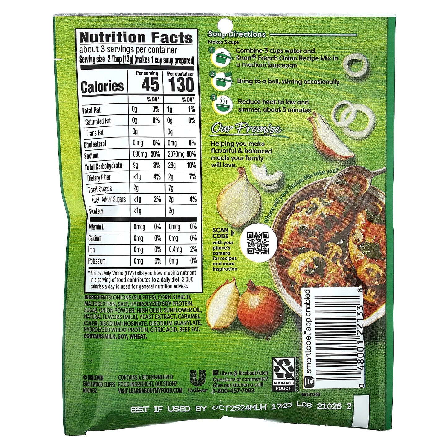 Knorr, French Onion Recipe Mix, 1.4 oz (40 g) - Image 2