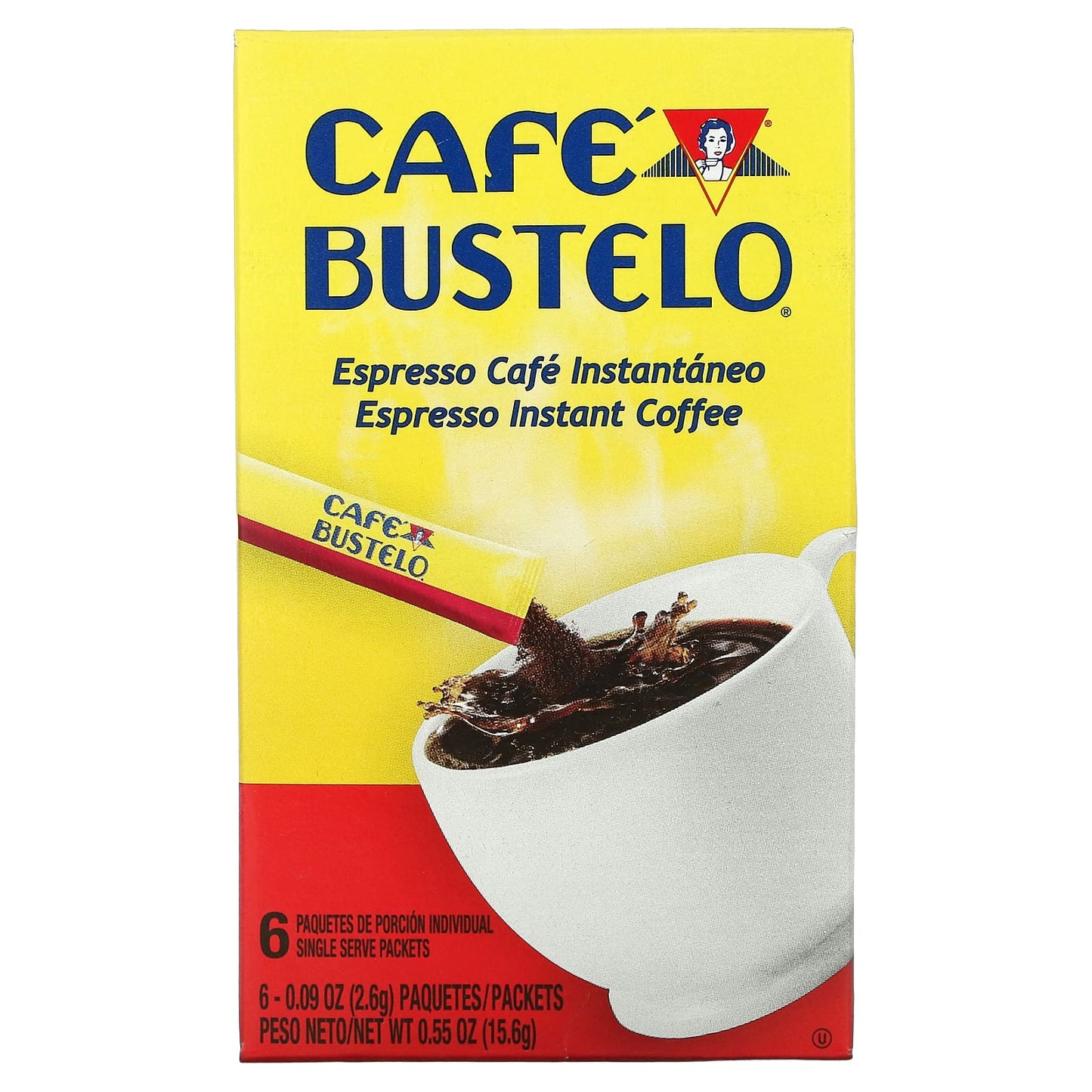 Café Bustelo Instant Espresso Coffee, Rich & Full-Bodied, 6 Packets - Image 1