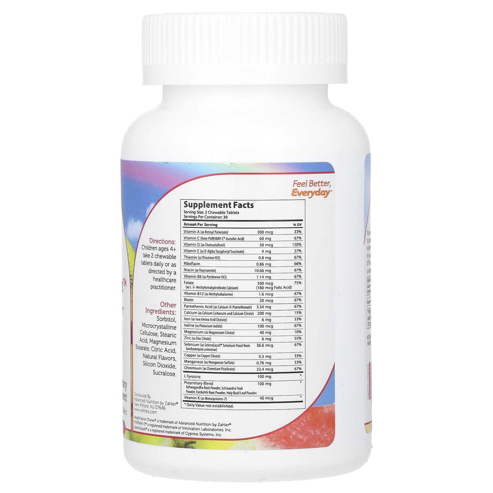 Zahler, Height Factor Chews™, Natural Berry, 60 Chewable Tablets - Image 2