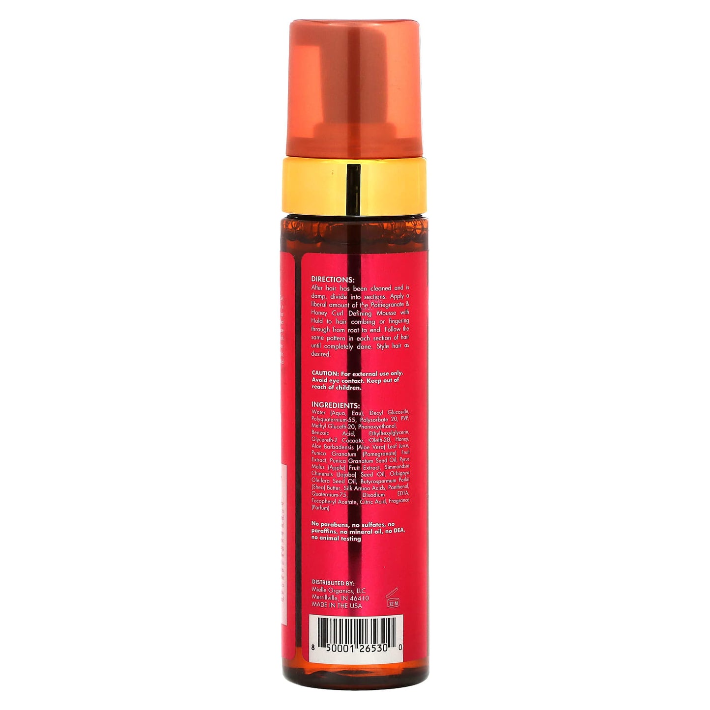 Mielle, Curl Defining Mousse With Hold, Pomegranate & Honey, 7.5 fl oz (222 ml) - Image 2