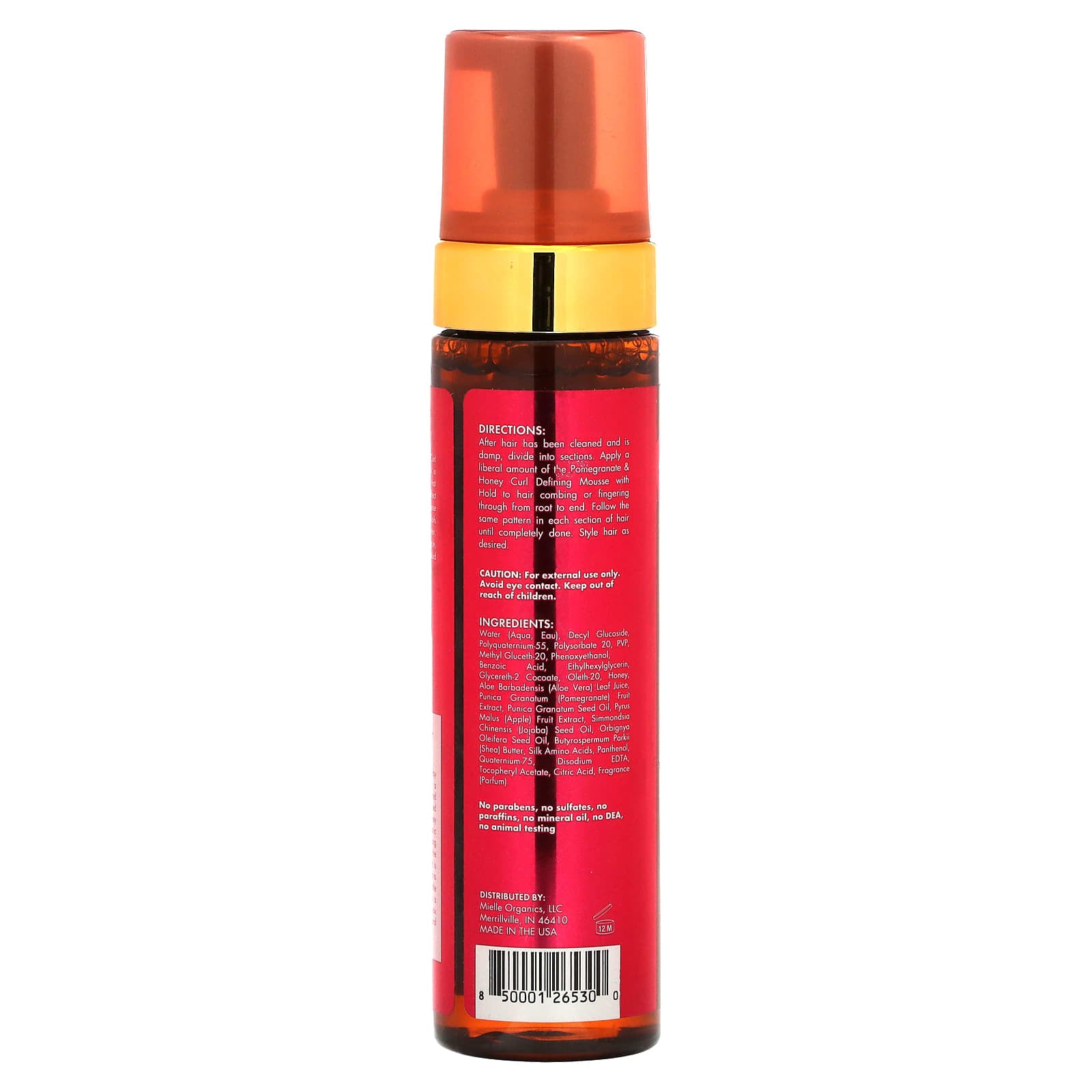 Mielle, Curl Defining Mousse With Hold, Pomegranate & Honey, 7.5 fl oz (222 ml) - Image 2