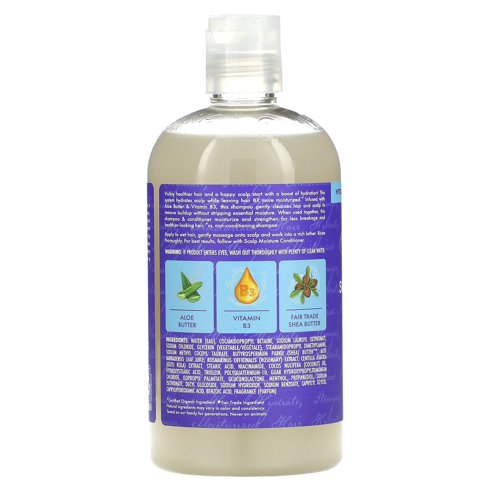 SheaMoisture, Scalp Moisture Shampoo, Aloe Butter, 13 fl oz (384 ml) - Image 2