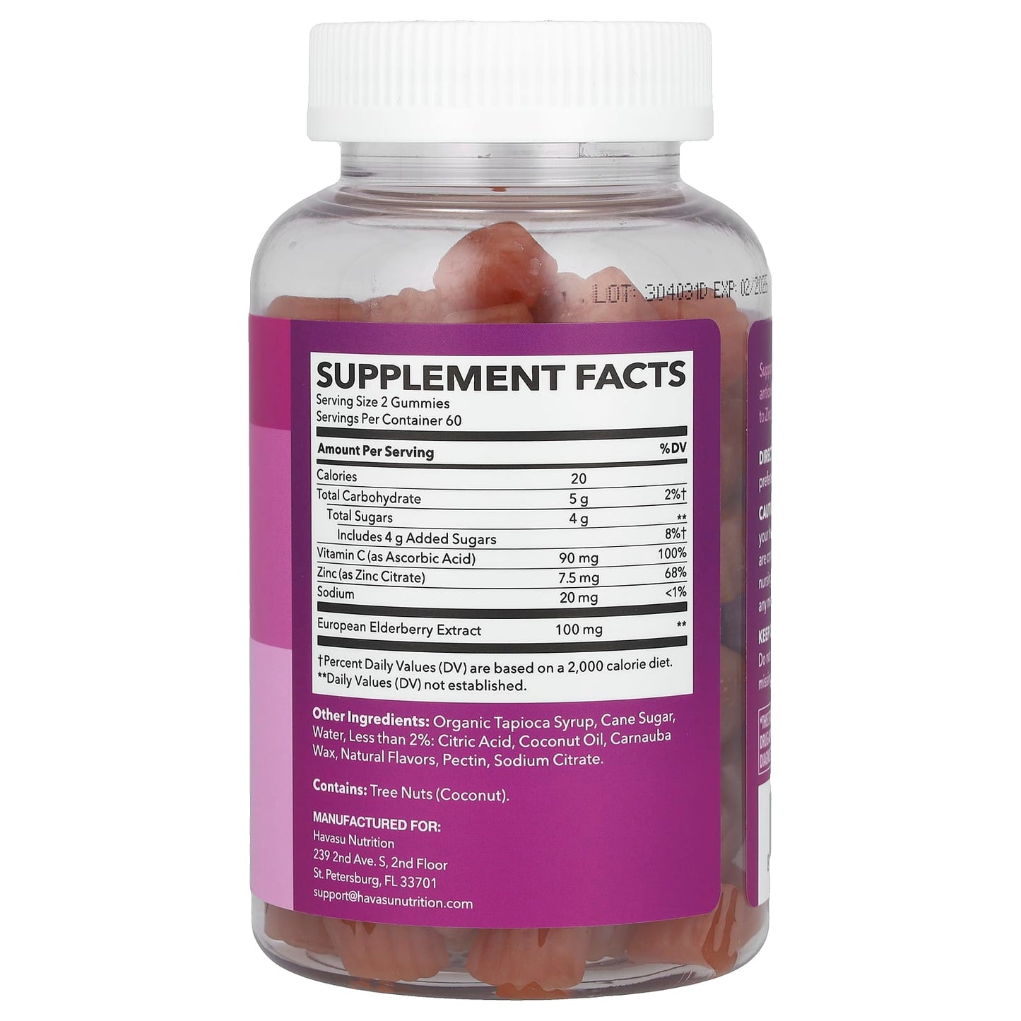 Boost Immune System with Havasu Nutrition Elderberry Gummies, 120 Counts - Image 2