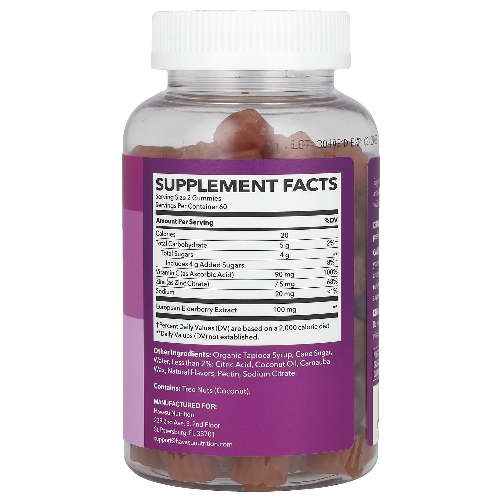 Boost Immune System with Havasu Nutrition Elderberry Gummies, 120 Counts - Image 2