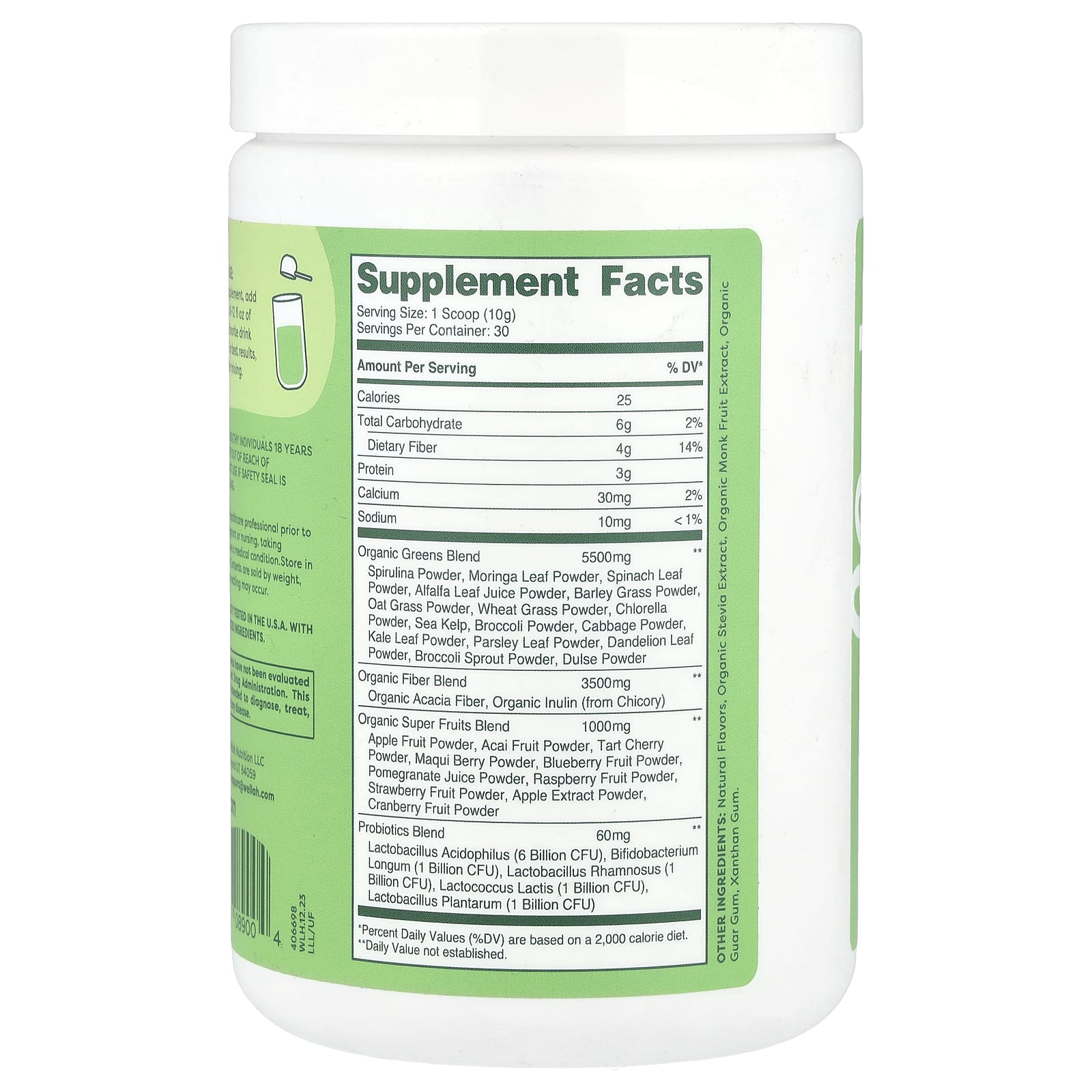 Wellah, Leaf Laugh Love, Daily Greens & Superfoods, Original, 11 oz (309 g) - Image 2