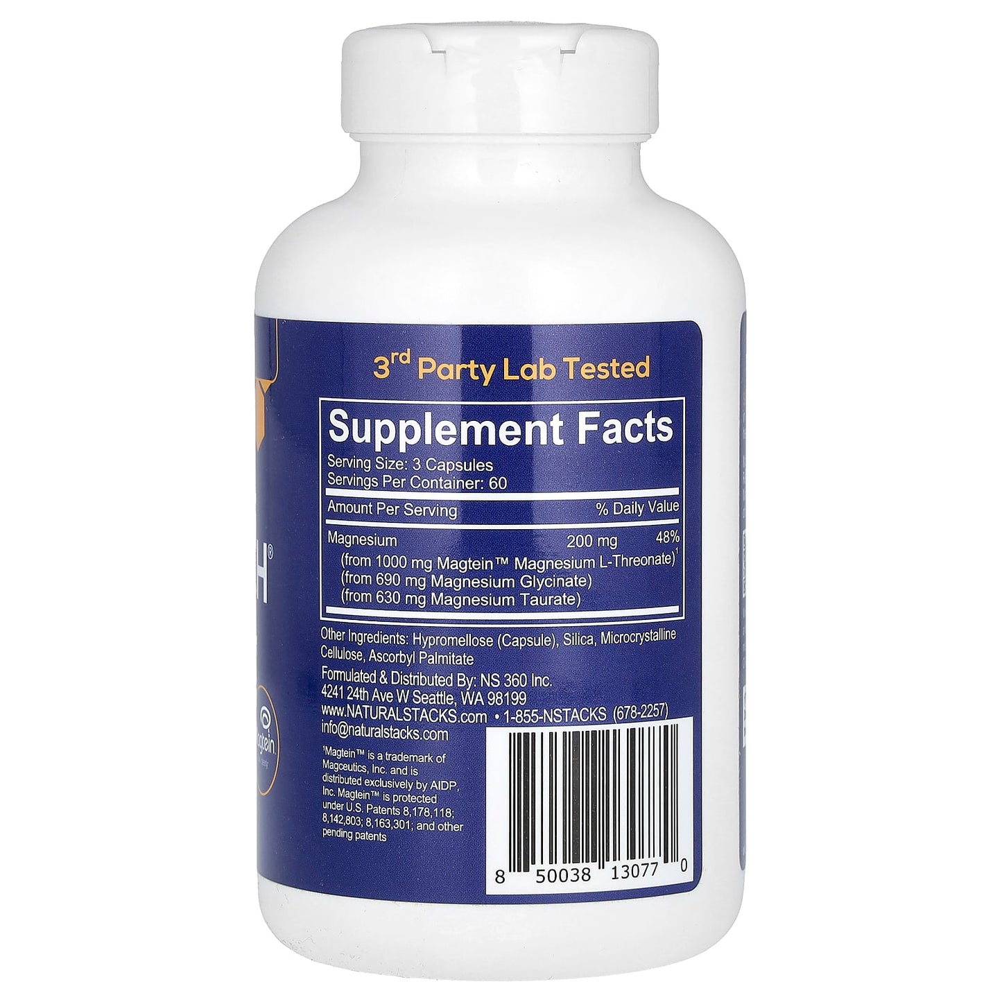 Natural Stacks, MagTech®, Magnesium Complex, 180 Vegan Capsules (66.6 mg per Capsule) - Image 2