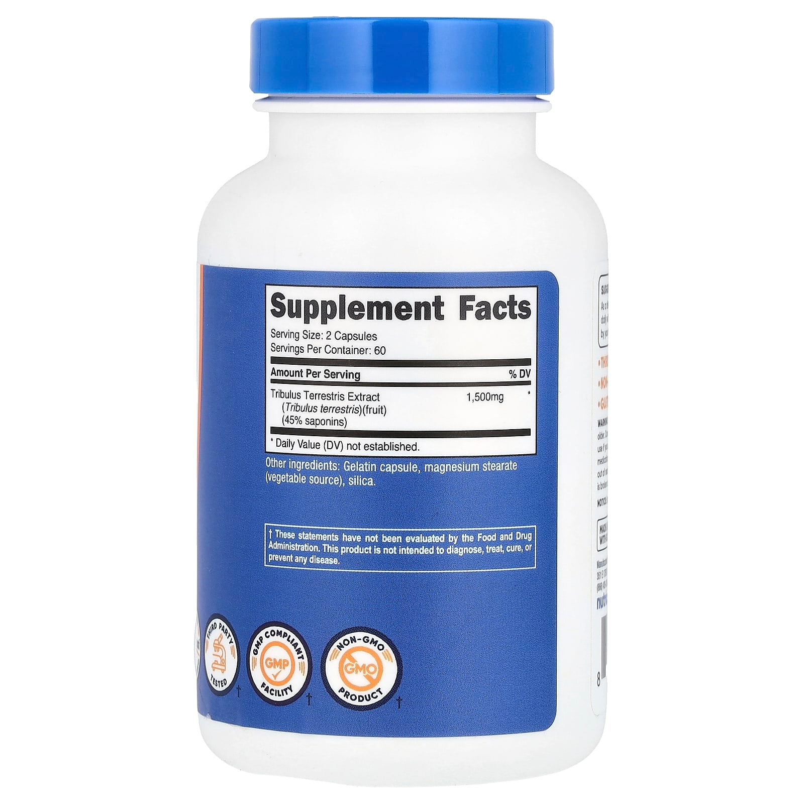 Nutricost, Tribulus, 120 Capsules (750 mg per Capsule) - Image 2