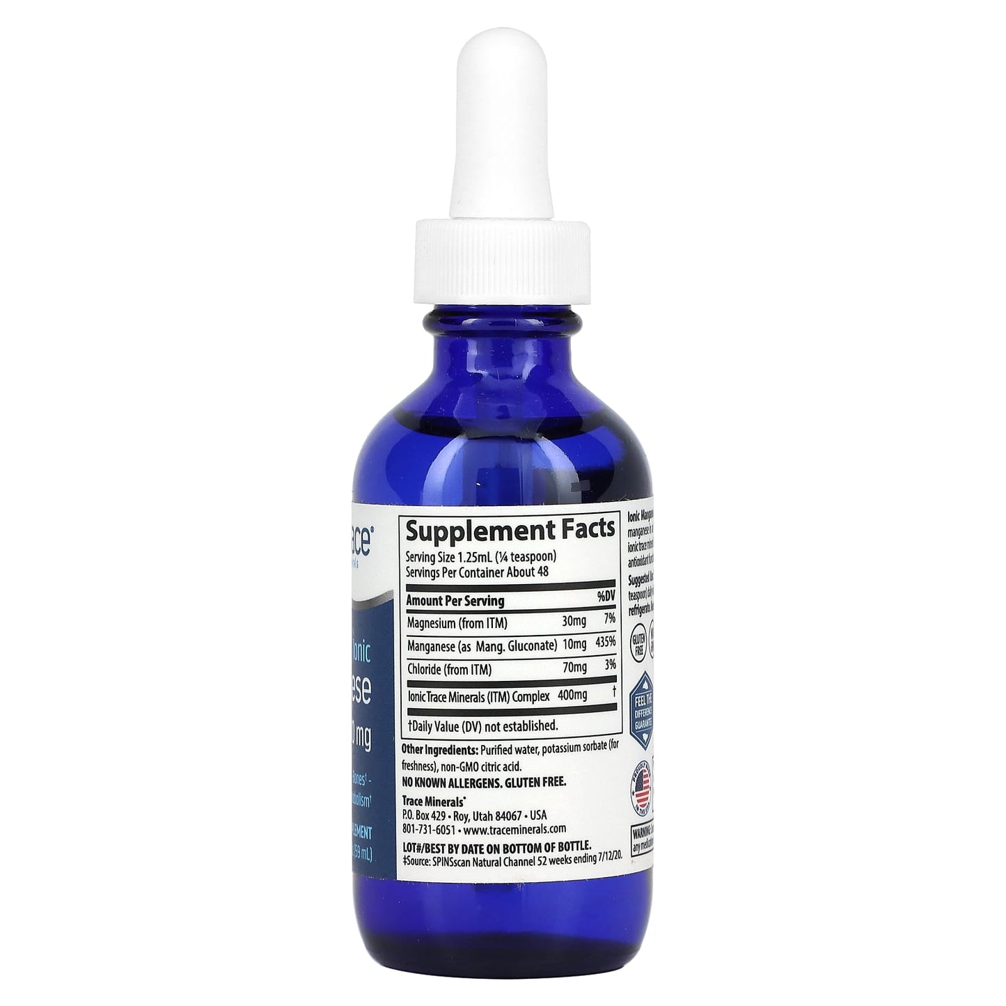 Trace, Ionic Manganese, 10  mg, 2 fl oz (59 ml) - Image 2