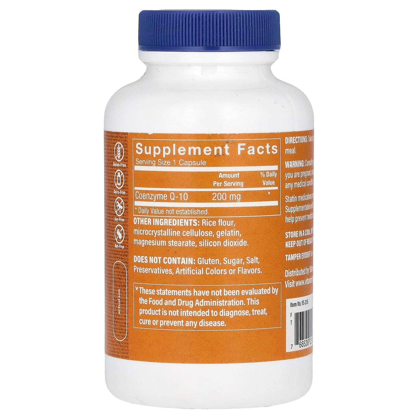 The Vitamin Shoppe, CoQ-10, 200 mg, 120 Capsules - Image 2