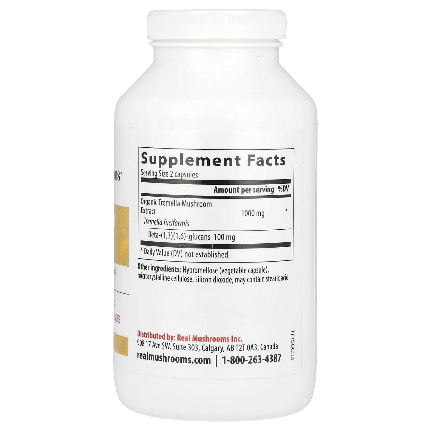 Real Mushrooms, Tremella, Mushroom Extract Powder, 300 Capsules - Image 2