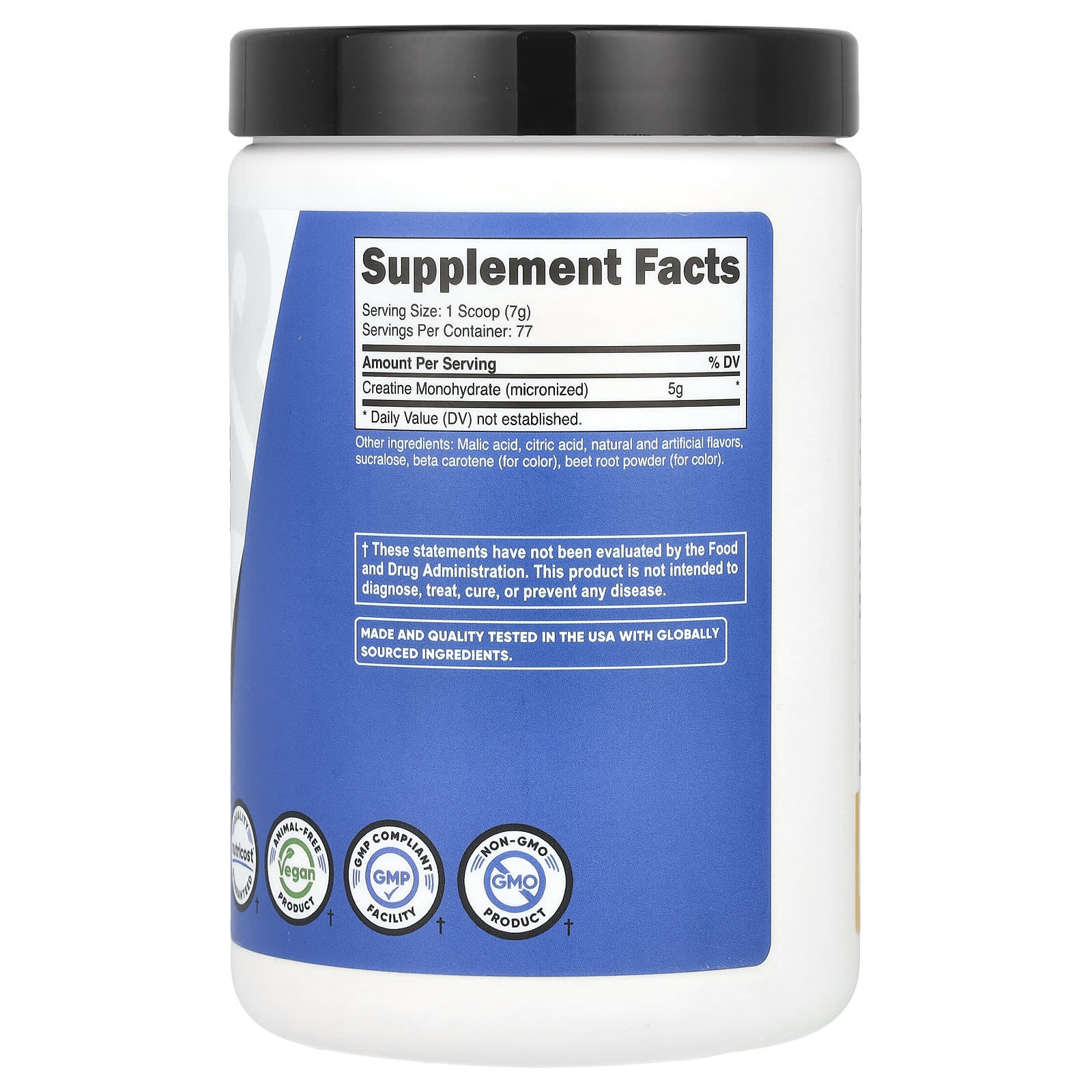 Nutricost, Performance, Creatine Monohydrate, Pineapple Mango, 1.1 lb (500 g) - Image 2