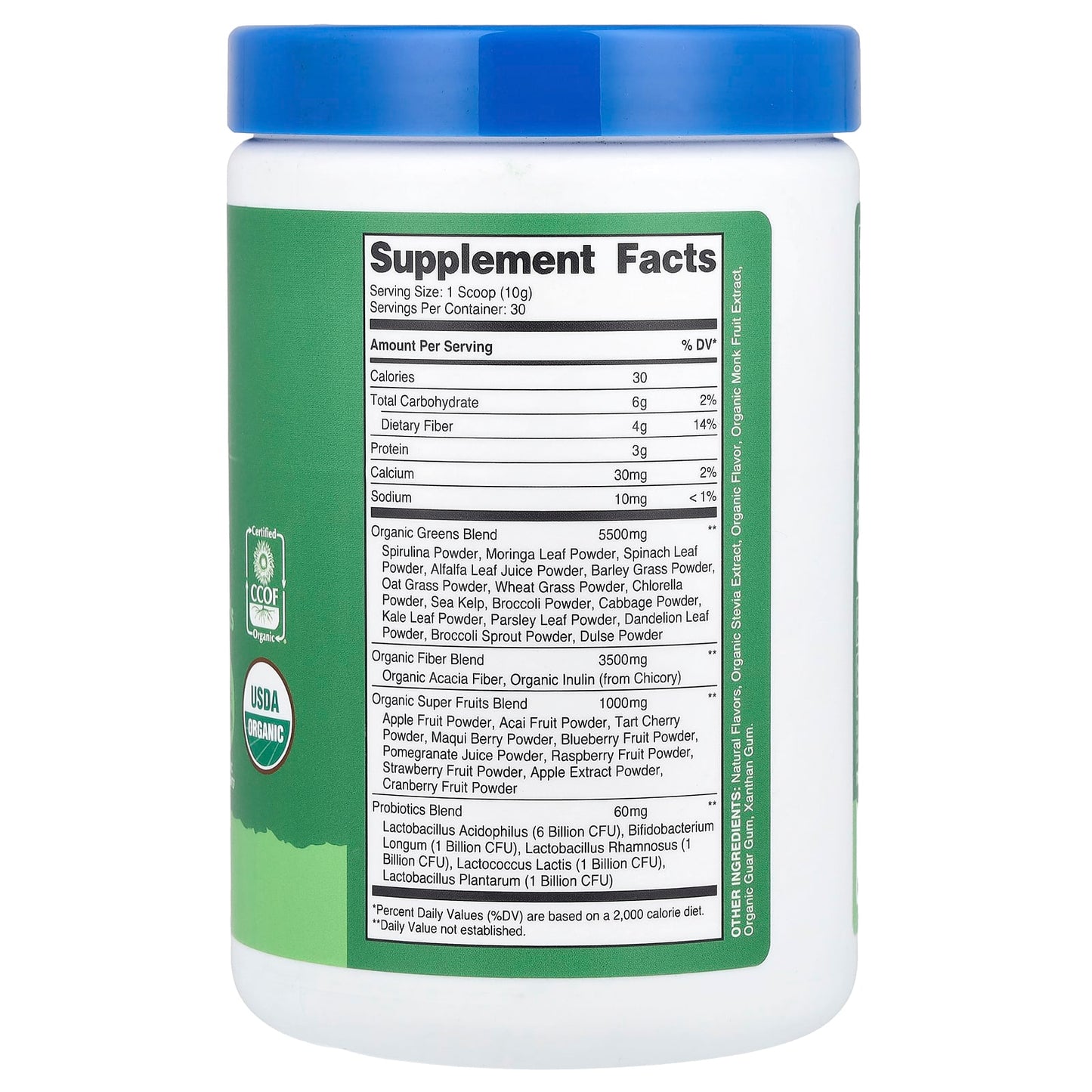 Nutricost, Organic Super Greens, Unflavored, 11 oz (309 g) - Image 2