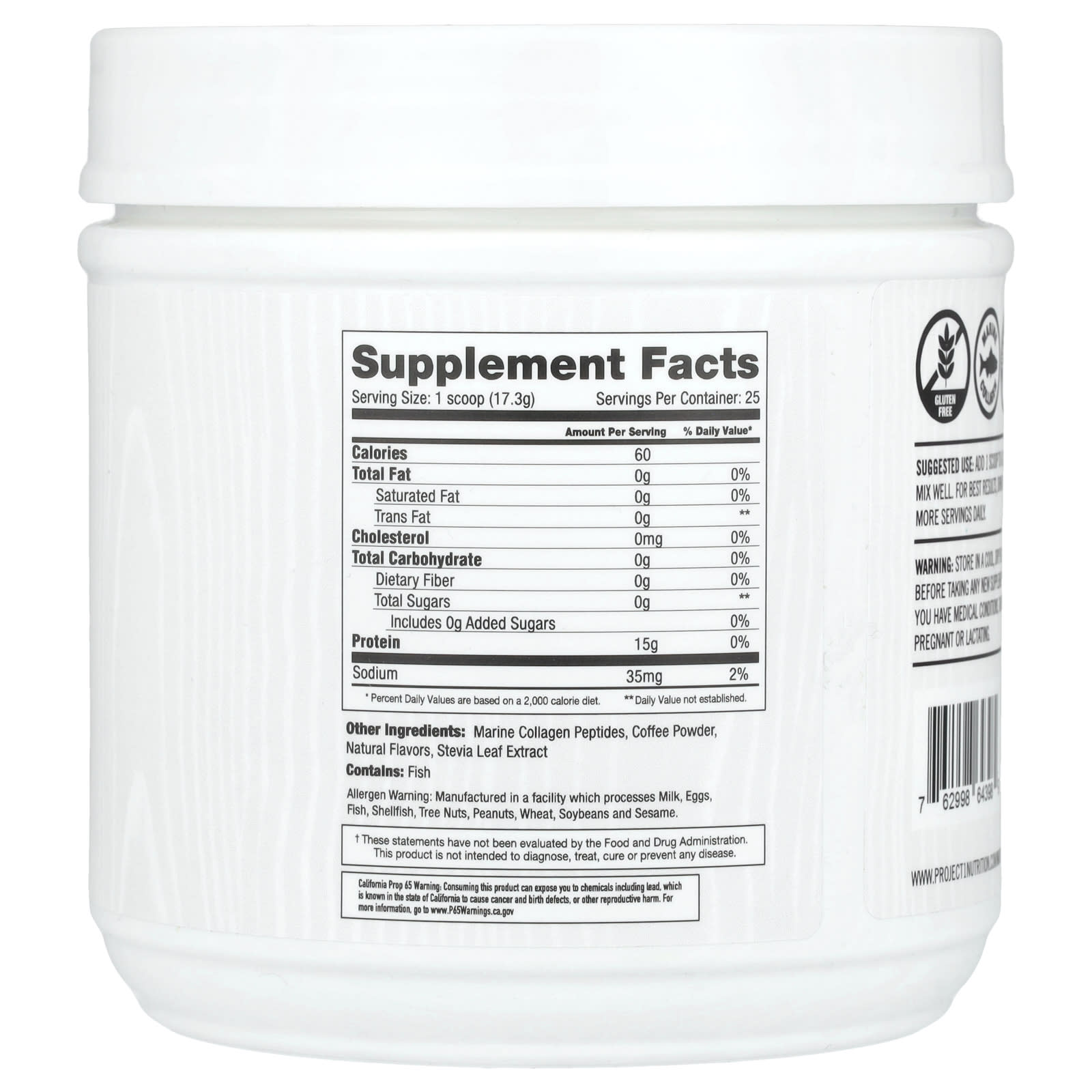 Martha Stewart Wellness, Marine Wellness Collagen, Coffee, 15.27 oz (432.5 g) - Image 2