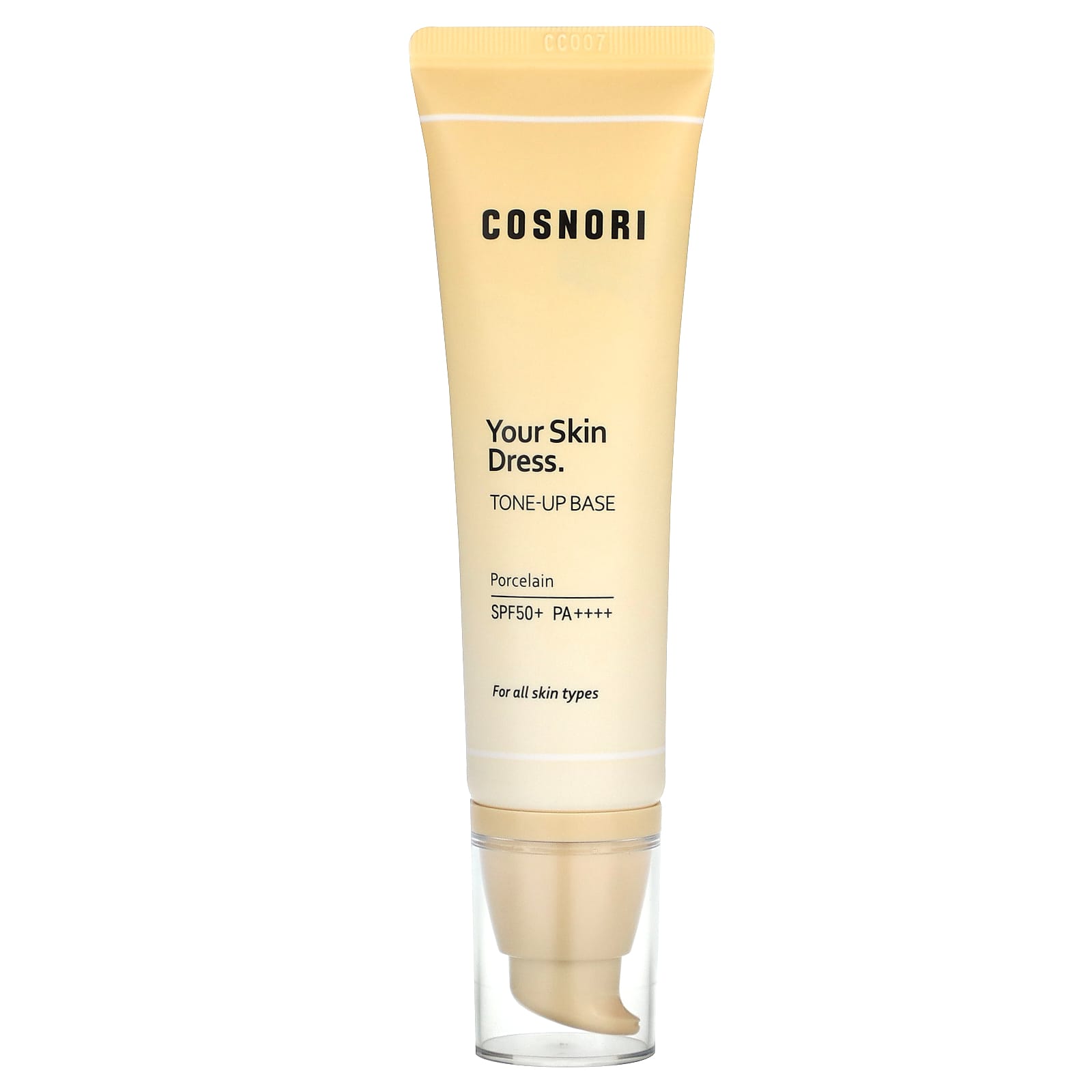 Cosnori Tone-Up Base with SPF 50+, Porcelain Color, 1.69 fl oz - Image 1