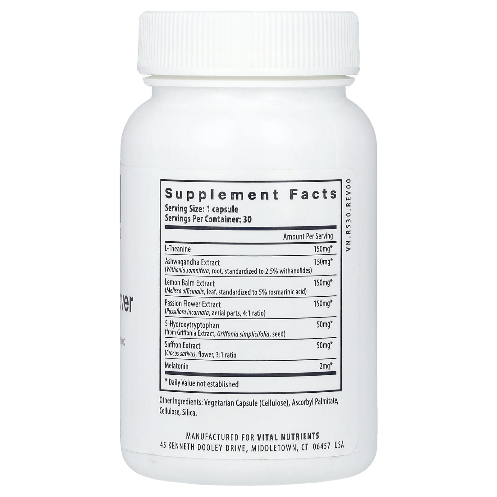 Vital Nutrients, Sleep + Recover , 30 Vegan Capsules - Image 2