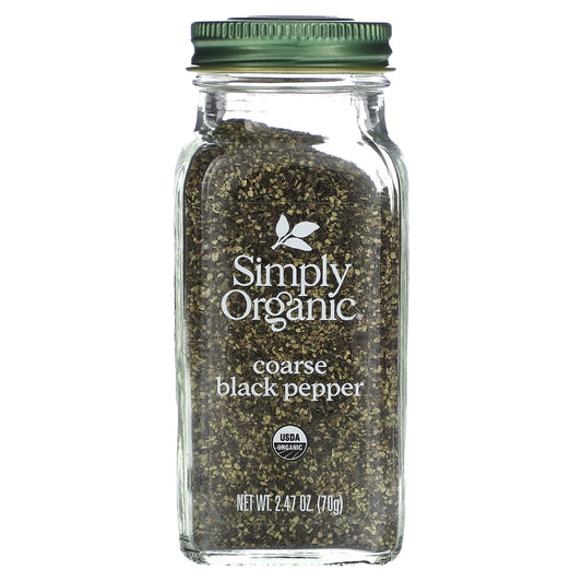 Simply Organic, Organic Coarse Black Pepper, 2.47 oz (70 g) - Image 1