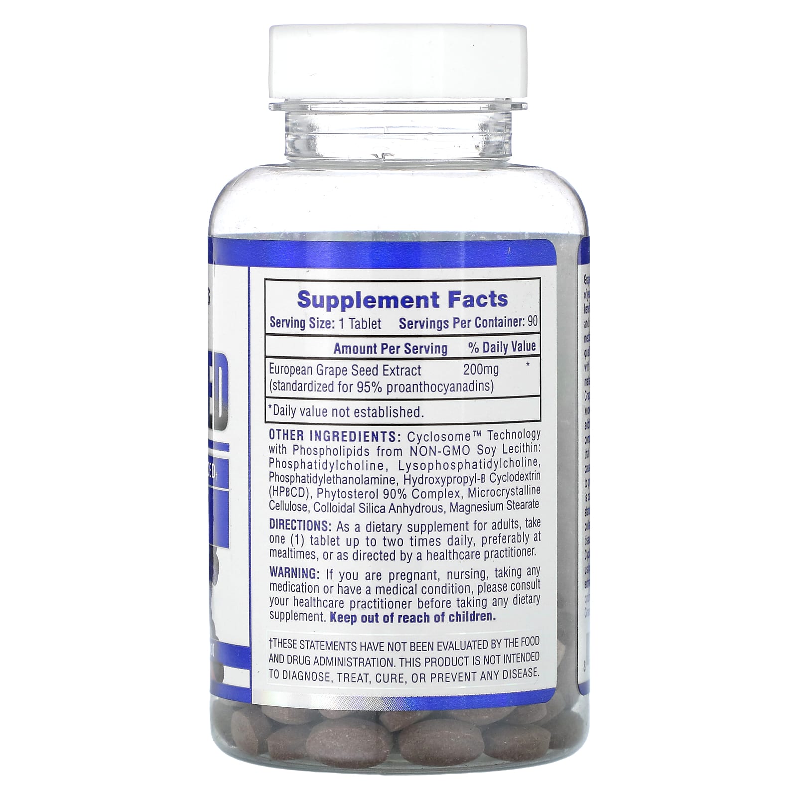 Grape Seed Extract by Hi Tech Pharmaceuticals - 200mg, 90 Tablets - Image 2