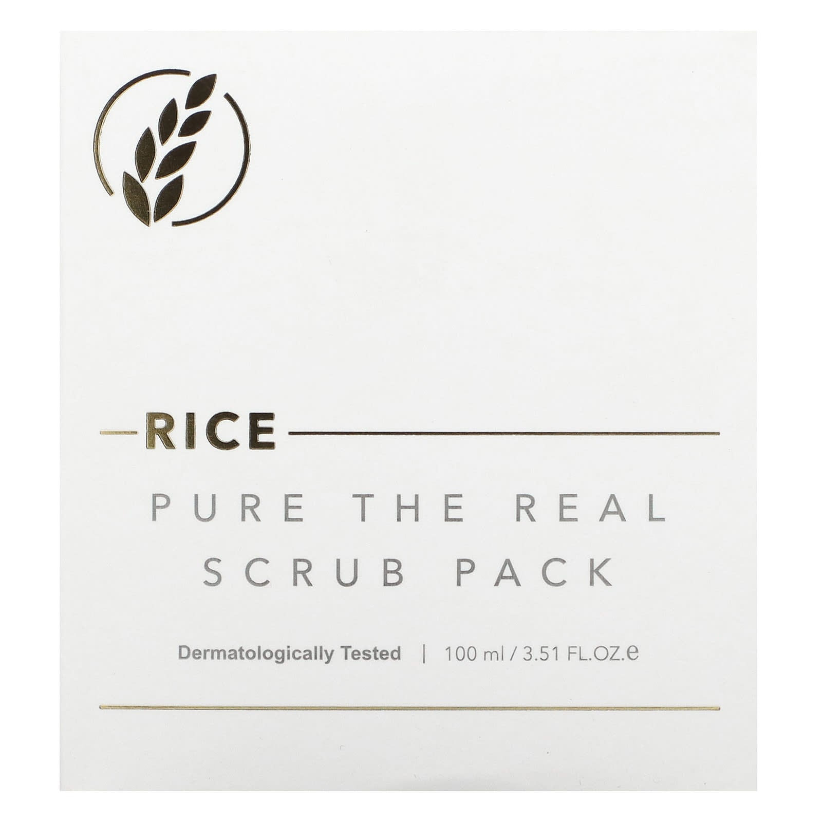 Thank You Farmer, Rice Pure The Real Scrub Pack , 3.51 fl oz (100 ml) - Image 2