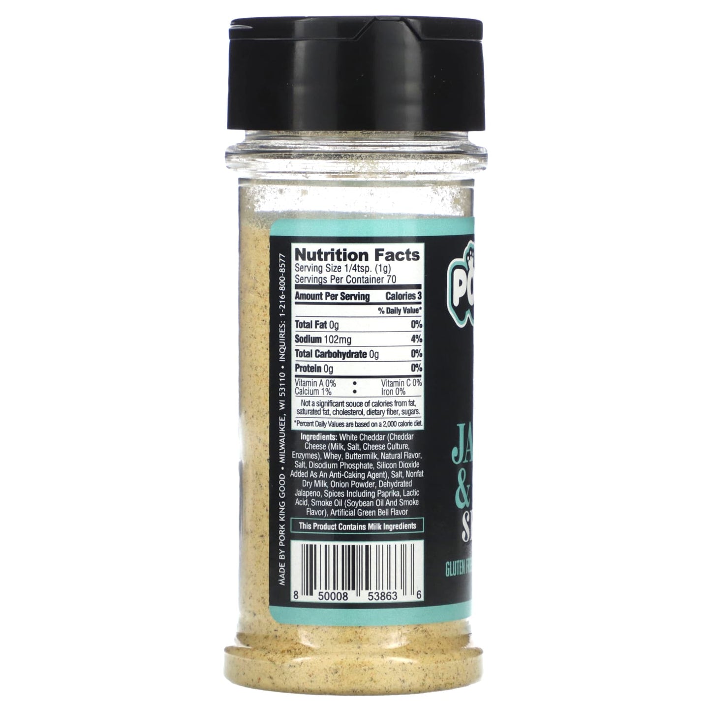 Pork King Good, Smoky Jalapeno & Cheese Seasoning, 2.5 oz (70.8 g) - Image 2