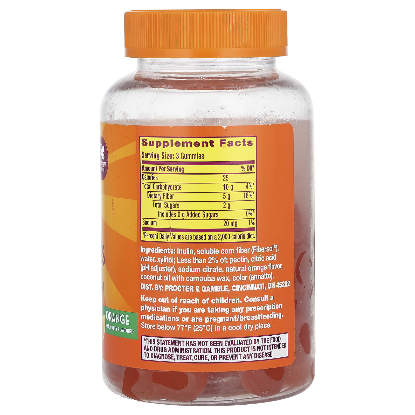 Metamucil, Fiber Gummies, Orange, 72 Gummies - Image 2