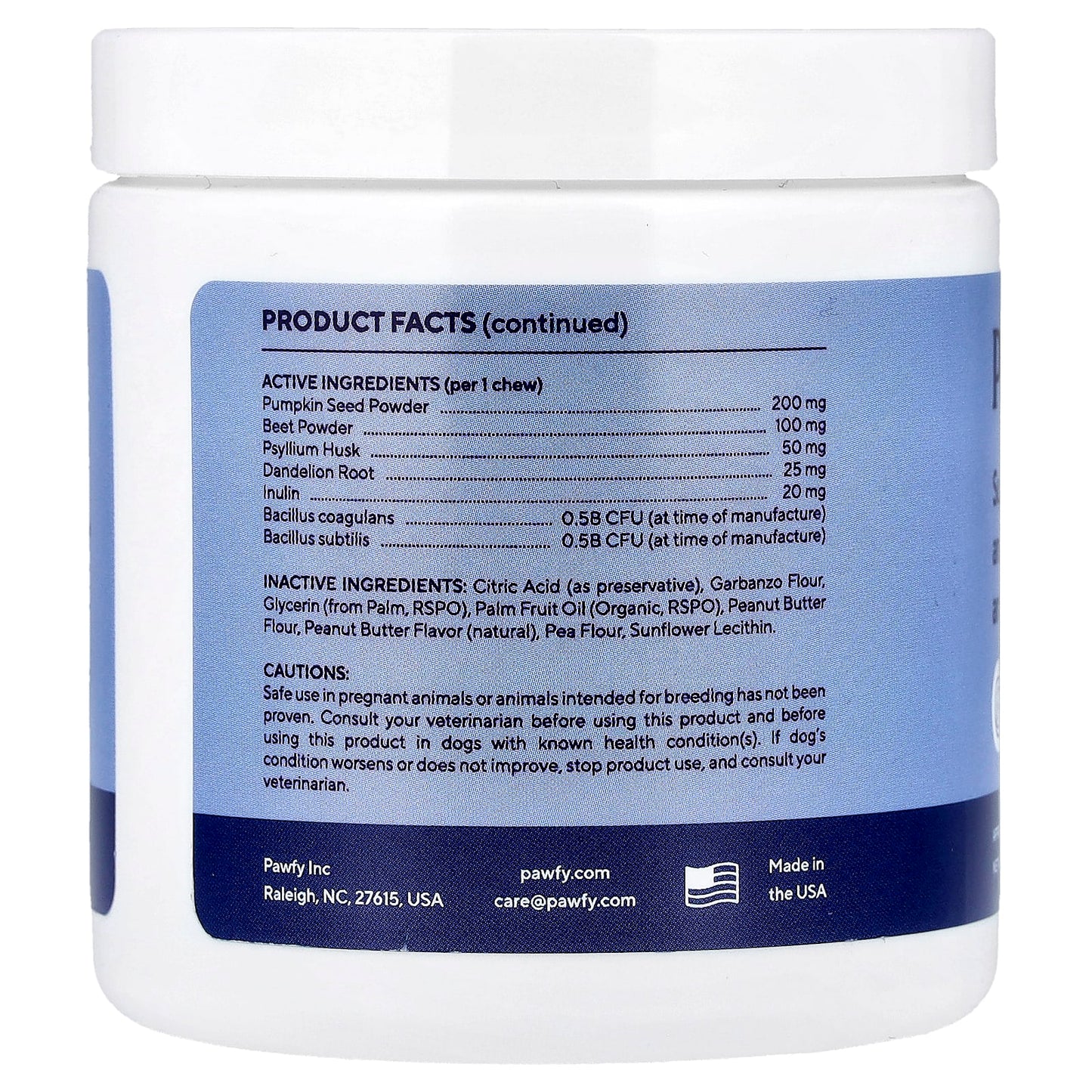 Pawfy, Anal Glands, 6 Months+, Peanut Butter, 30 Chews, 4.5 oz (128 g) - Image 2