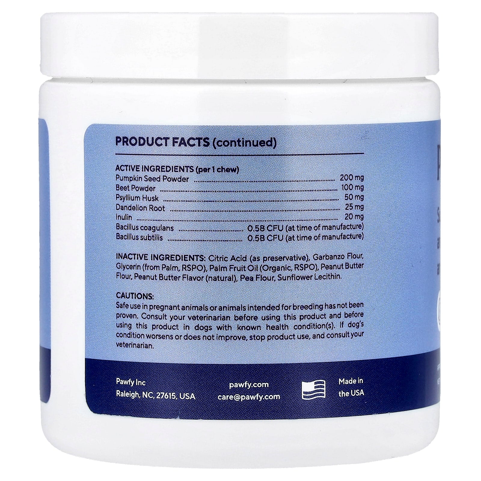 Pawfy, Anal Glands, 6 Months+, Peanut Butter, 30 Chews, 4.5 oz (128 g) - Image 2