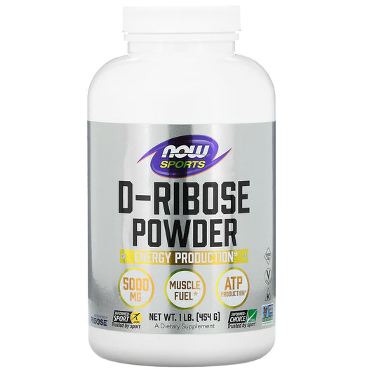 NOW Foods, Sports, D-Ribose Powder, 1 lb (454 g) - Image 1