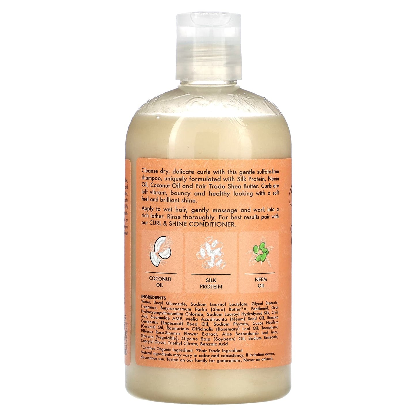 SheaMoisture, Curl & Shine Shampoo, Thick, Curly Hair, Coconut & Hibiscus, 13 fl oz (384 ml) - Image 2