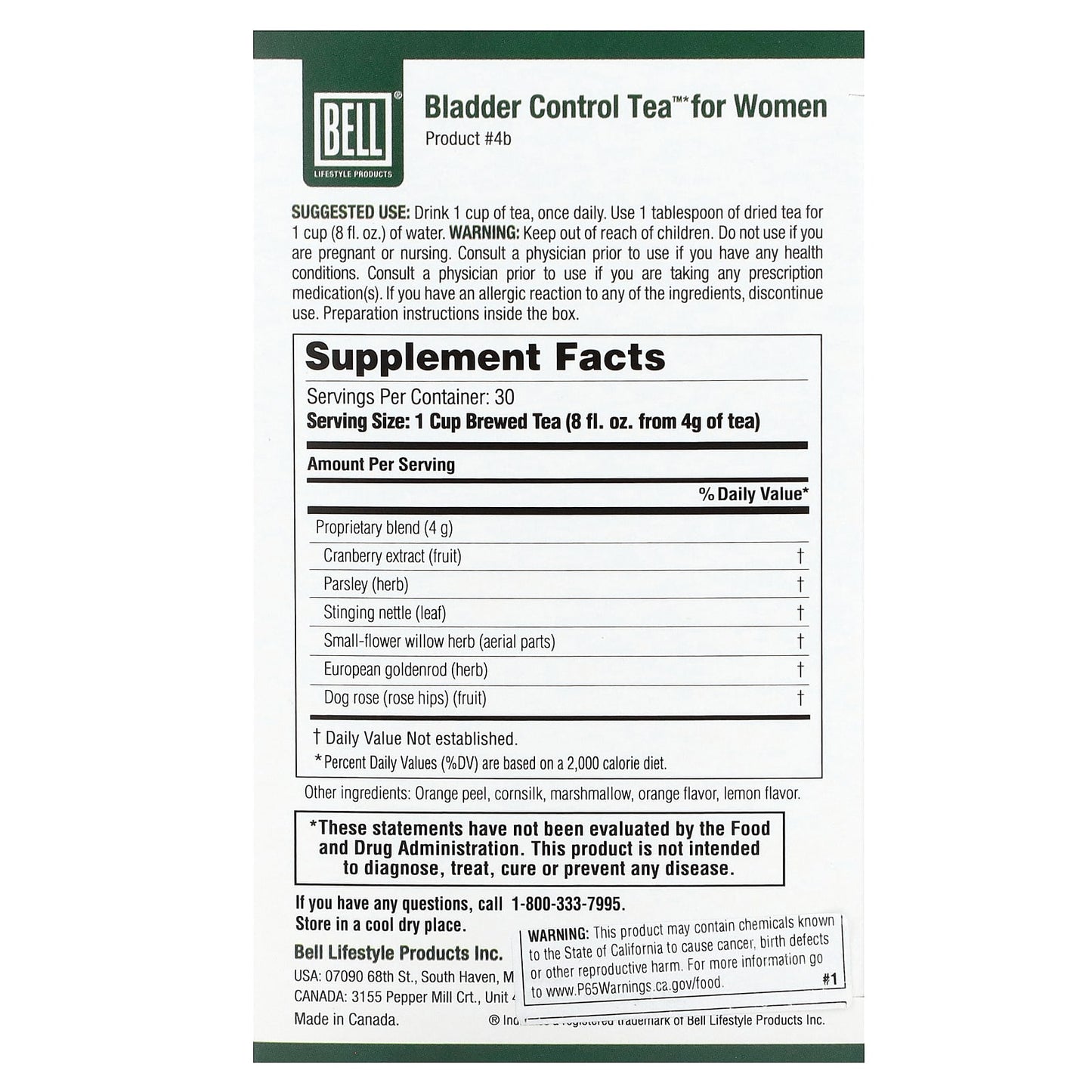 Natural Bladder Control for Women - Caffeine-Free Herbal Tea - Image 2