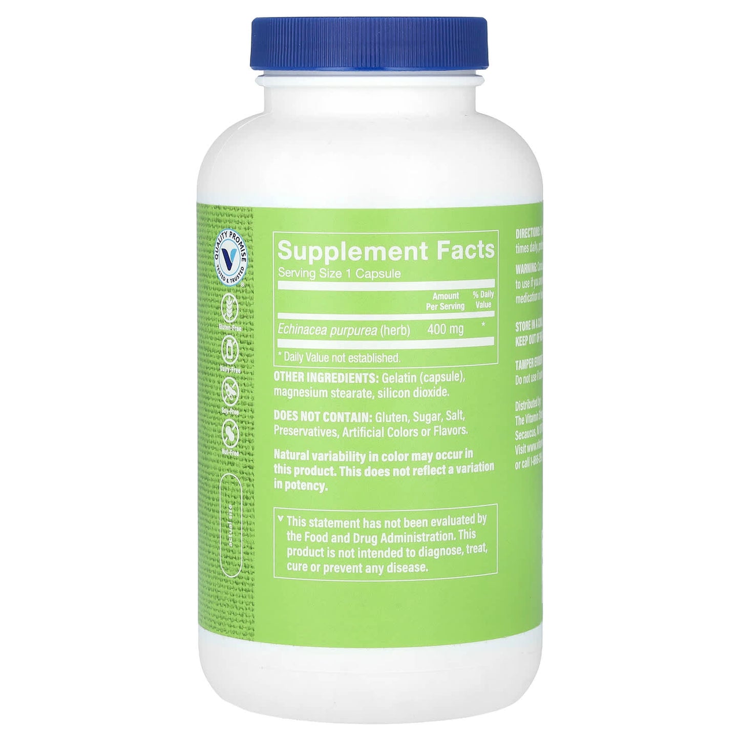 The Vitamin Shoppe, Echinacea, 400 mg, 300 Capsules - Image 2