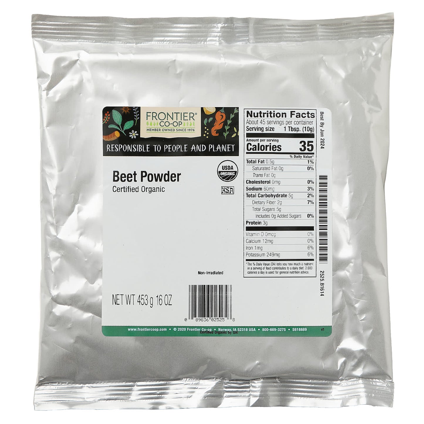 Organic Beet Powder by Frontier Co-op - 16 oz (453g) - Image 2