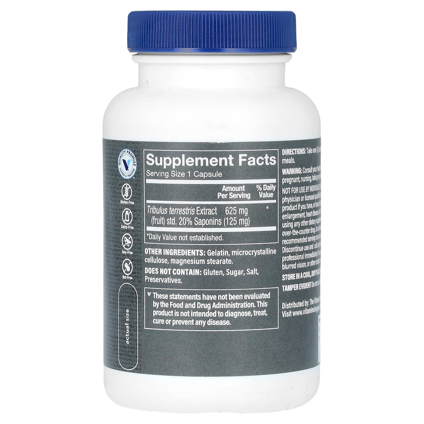The Vitamin Shoppe, Men's Tribulus Terrestris Extract, 625 mg, 100 Capsules - Image 2