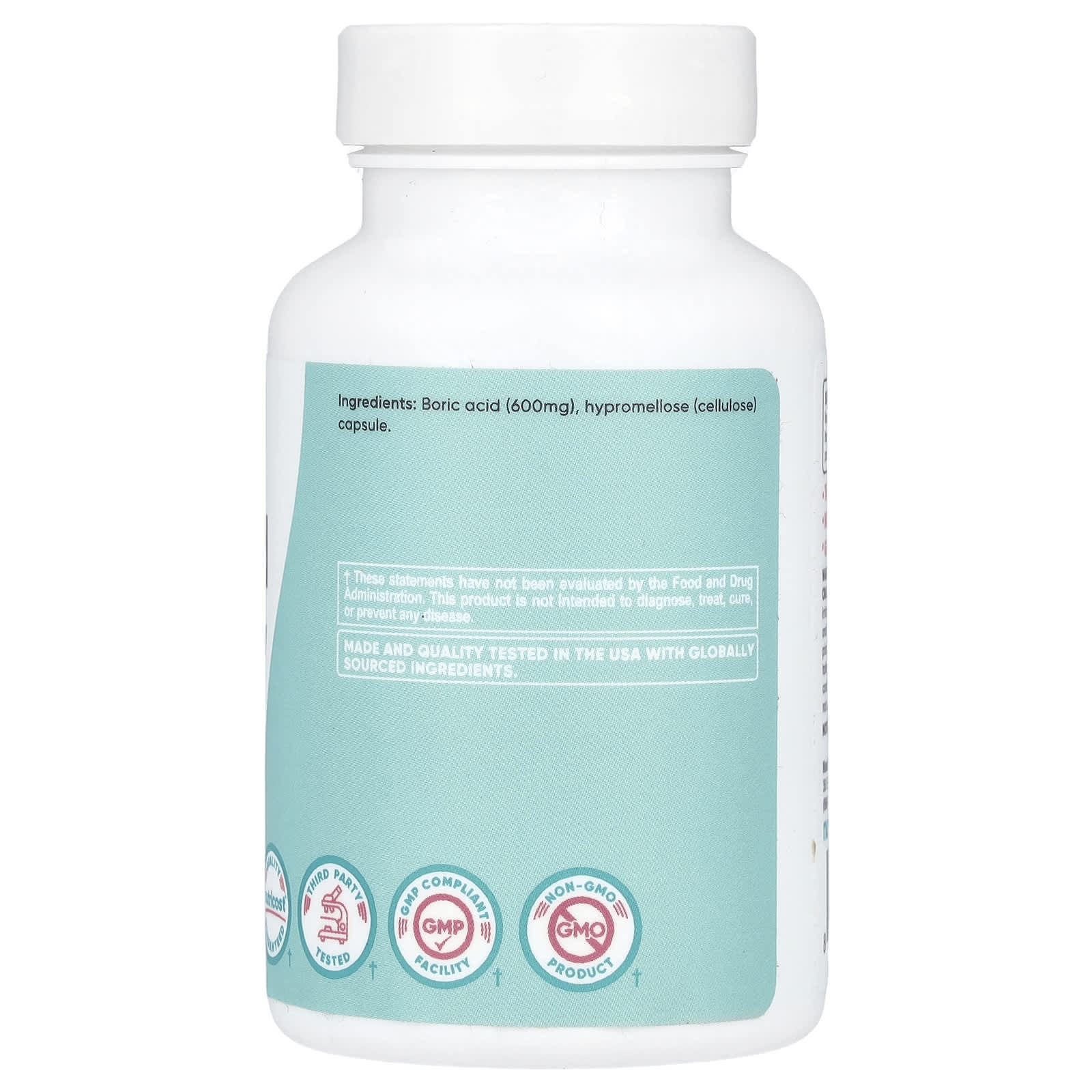 Nutricost, Women, Boric Acid, Vaginal Suppository, 600 mg , 60 Capsules - Image 2