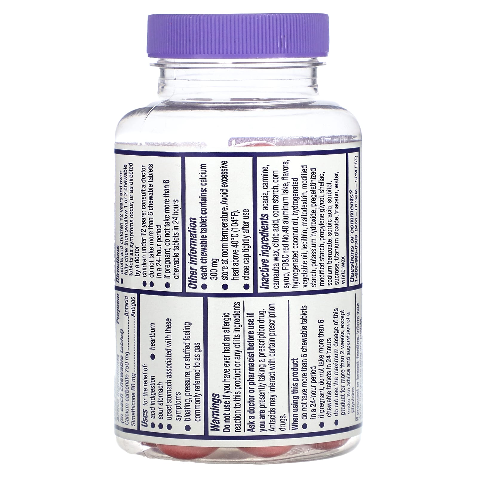 Alka-Seltzer Heartburn + Gas Relief Chews, Tropical Punch, 60 Tablets - Image 2